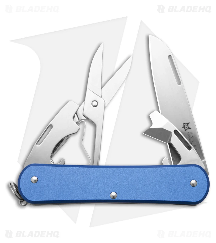 Fox Knives Vulpis 4-in-1 Slipjoint Knife Blue Alum (2.2" Polish) FX-VP130-F4 SB 1 Fox Knives Vulpis 4-in-1 Slipjoint Knife Blue Alum (2.2" Polish) FX-VP130-F4 SB