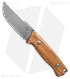 Fox Knives Windage Drop Point Fixed Blade Knife Olive Wood (4.2" Satin)