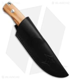 Fox Knives Windage Drop Point Fixed Blade Knife Olive Wood (4.2" Satin) -Knives Store Fox Knives Windage Drop Point Fixed Blade Knife Olive Wood 4in Satin BHQ 201840 td side large