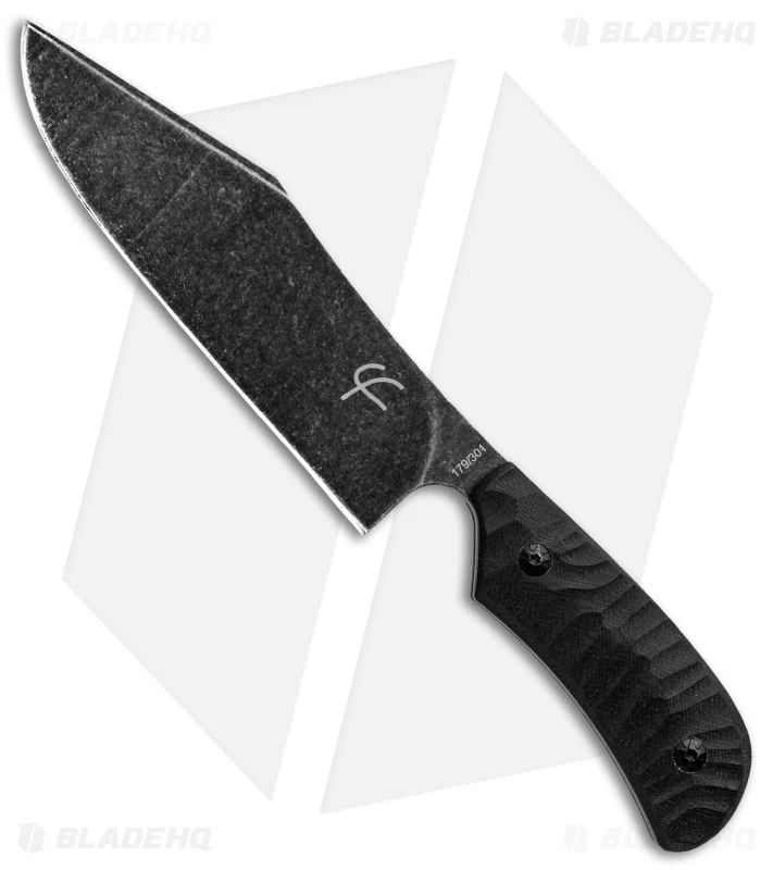 Fred Perrin Le Bowie Fixed Blade Knife Black G-10 (6.2" Black Stonewash) 1 Fred Perrin Le Bowie Fixed Blade Knife Black G-10 (6.2" Black Stonewash)