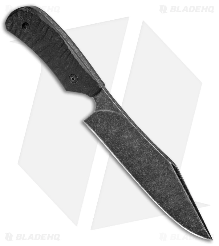 Fred Perrin Le Bowie Fixed Blade Knife Black G-10 (6.2" Black Stonewash) 2 Fred Perrin Le Bowie Fixed Blade Knife Black G-10 (6.2" Black Stonewash) - Image 2