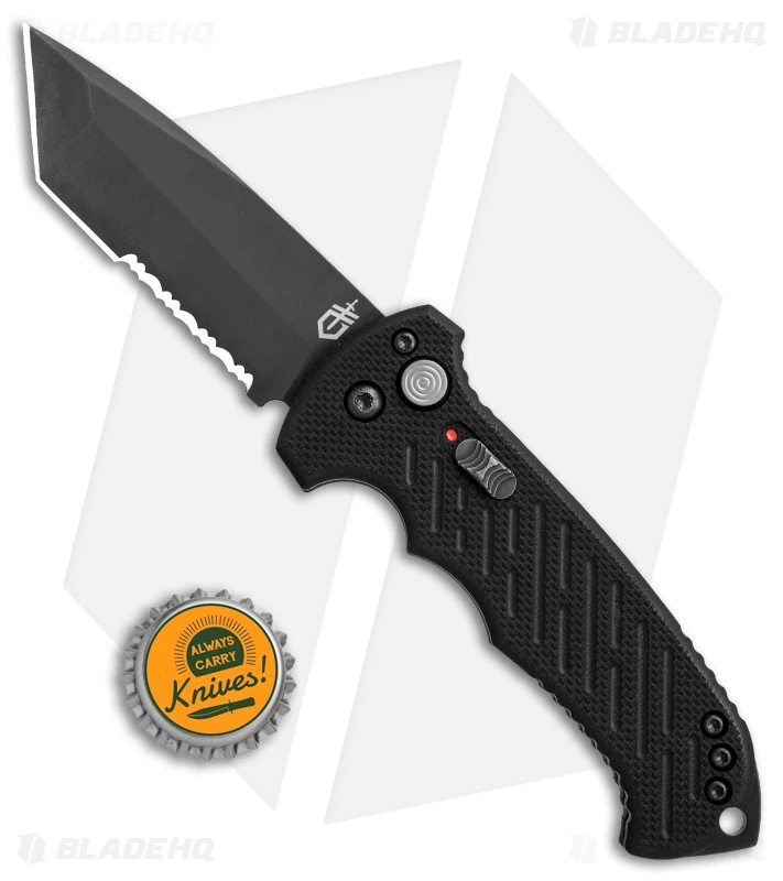 Gerber Auto 06 Tanto Automatic Knife Black G10 (3.6" S30V Black Serr) 4 Gerber Auto 06 Tanto Automatic Knife Black G10 (3.6" S30V Black Serr) - Image 4