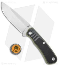 Gerber Downwind Drop Point Fixed Blade Flat Sage Green (4.3" Satin) 30-001818 -Knives Store Gerber Downwind DP Fixed Flat Sage Green Satin BHQ 120850 jr bottlecap large