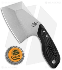Gerber Tri-Tip Mini Cleaver Fixed Blade Knife Black Al (2" Black) -Knives Store Gerber Tri Tip Mini Cleaver Black SW 30 001693 BHQ 94219 jr bottlecap large