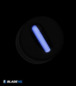 Flytanium + Glow Rhino Tritium Black Ti Thumbstud For Benchmade Knives -Knives Store Glow Rhino Blue large 1