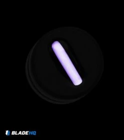 Flytanium + Glow Rhino Tritium Stonewash Ti Thumbstud For Benchmade Knives -Knives Store Glow Rhino Purple large