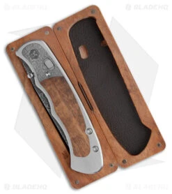 Harber Brand Custom Regal Pocket Knife Random Damascus W/ Koa Wood -Knives Store Harber Brand Custom Regal Knife Random Damascus Pattern Koa Wood BHQ 178004 jr case open large