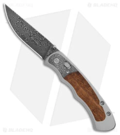 Harber Brand Custom Regal Pocket Knife Random Damascus W/ Koa Wood