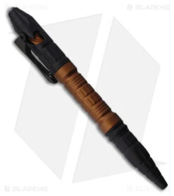 Heretic Knives Thoth Tactical Pen Black Aluminum - Brown