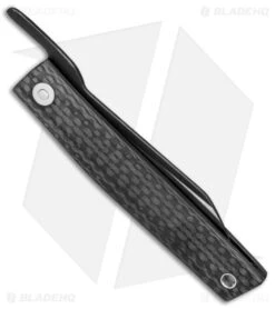 Hiroaki Ohta Knives OFF FK 7 Friction Folder Carbon Fiber (2.8" Two-Tone) -Knives Store Hiroaki Ohta Knives OFF FK 7 FF CF TT OFK7CF BHQ 82025 jr side large
