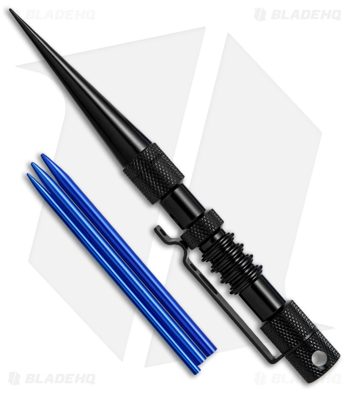 Jig Pro Shop Knotter's Tool Black Aluminum Fid + 3 Blue Stitching Needles 1 Jig Pro Shop Knotter's Tool Black Aluminum Fid + 3 Blue Stitching Needles