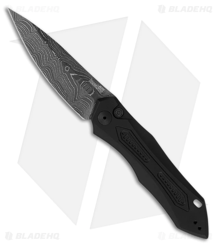 Kershaw Launch 6 Automatic Knife Black Aluminum (3.75" Damascus) 1 Kershaw Launch 6 Automatic Knife Black Aluminum (3.75" Damascus)