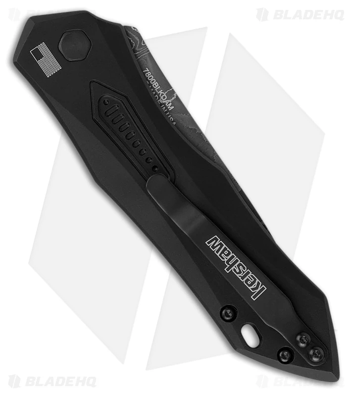 Kershaw Launch 6 Automatic Knife Black Aluminum (3.75" Damascus) 2 Kershaw Launch 6 Automatic Knife Black Aluminum (3.75" Damascus) - Image 2
