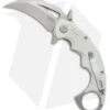 Kubey Knives Mini Wrath Liner Lock Knife White G-10 (2.4" Stonewash)