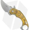 Kubey Knives Jaw Pikal Liner Lock Karambit Knife Ultem (2.5" Stonewash)