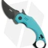 Kubey Knives Jaw Pikal Liner Lock Karambit Knife Tiffany Blue G-10 (2.5" BLK SW)