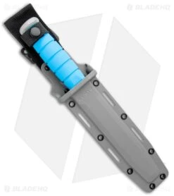 Ka-Bar Bowie USSF Space-Bar Fixed Blade Knife Blue Kraton (7" Gray) 1313SF Force -Knives Store Ka Bar Bowie USSF Space Bar Full Size Gray 1313SF BHQ 119309 jr sheath large