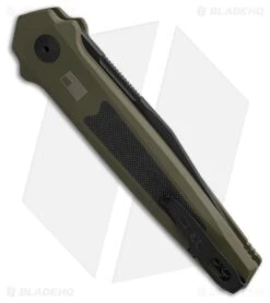 Kershaw Launch 17 Automatic Knife Olive Green Aluminum/Black G-10 (3.5" Black) -Knives Store Kershaw Auto Launch 17 Button Lock OL BHQ 209669 td side large