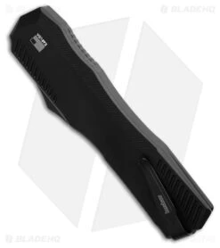 Kershaw Livewire MagnaCut D/A OTF Knife Black (3.4" Black Serr) 9000BLKST -Knives Store Kershaw Auto Livewire OTF Black Serrated BHQ 196937 td side large