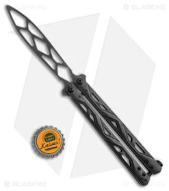 Kershaw Balanza Butterfly Trainer Knife Black SW (4.25" Black SW) 4950TR -Knives Store Kershaw Balanza Knife Black SW BHQ 178512 jr bottlecap large