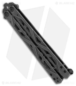 Kershaw Balanza Butterfly Trainer Knife Black SW (4.25" Black SW) 4950TR -Knives Store Kershaw Balanza Knife Black SW BHQ 178512 jr side large