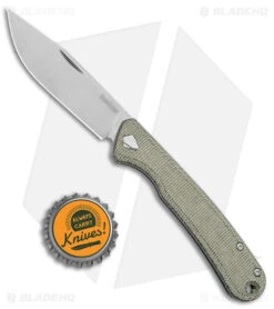 Kershaw Federalist Folding Knife Green Micarta (3.25" Stonewash) 4320 -Knives Store Kershaw Federalist Folding Green Micarta SW BHQ 139782 jr bottlecap large
