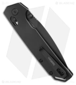Kershaw Iridium DuraLock Knife Black Aluminum (3.5" Black D2) 2038BLK -Knives Store Kershaw Iridium DuraLock Knife Black Aluminum Black D2 2038BLK BHQ 187860 kc side large