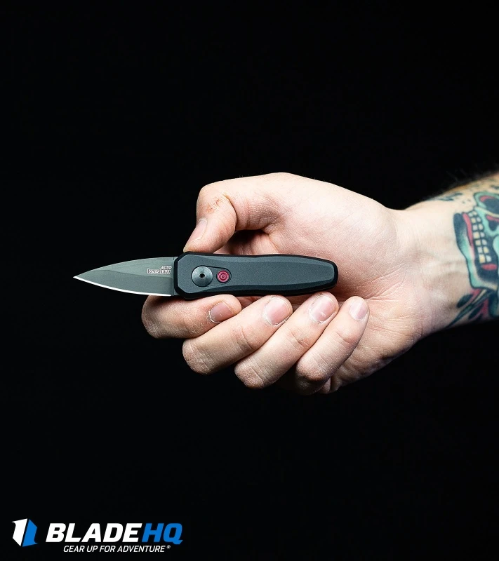 Kershaw Launch 4 CA Legal Automatic Knife Black Aluminum (1.9" Damascus) 8 Kershaw Launch 4 CA Legal Automatic Knife Black Aluminum (1.9" Damascus) - Image 8