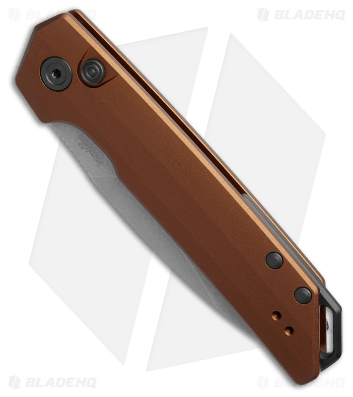 Kershaw Launch Iridium MagnaCut Automatic Knife Bronze Aluminum (3.5" Stonewash) 2 Kershaw Launch Iridium MagnaCut Automatic Knife Bronze Aluminum (3.5" Stonewash) - Image 2
