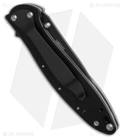 Kershaw Leek Assisted Opening Liner Lock Knife Black Aluminum (3" Black) -Knives Store Kershaw Leek Framelock A O Black BHQ 196935 td side large