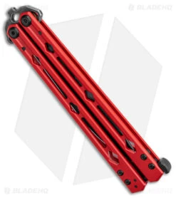 Kershaw Lucha Balisong Butterfly Knife Red (4.5" Blackwash) 5150RDBW -Knives Store Kershaw Lucha Balisong Butterfly Red Blackwash 5150RDBW BHQ 117070 jr side large