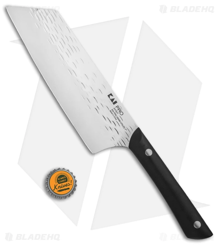 KAI PRO Asian Utility Kitchen Knife (7" Hammered) HT7077 3 KAI PRO Asian Utility Kitchen Knife (7" Hammered) HT7077 - Image 3