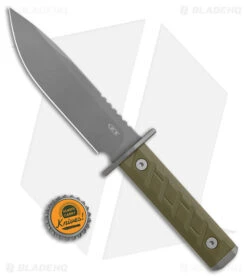 Zero Tolerance 6 Fixed Blade Knife OD Green G-10 (6" Gray CPM 3V) ZT 0006 -Knives Store Kershaw ZT 6 Fixed Blade Olive G 10 BB BHQ 178517 jr bottlecap large