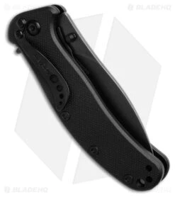 Kershaw Zing Assisted Opening Liner Lock Knife Black G-10 (3" Black SW) -Knives Store Kershaw Zing Black G10 AO BHQ 196936 td side large