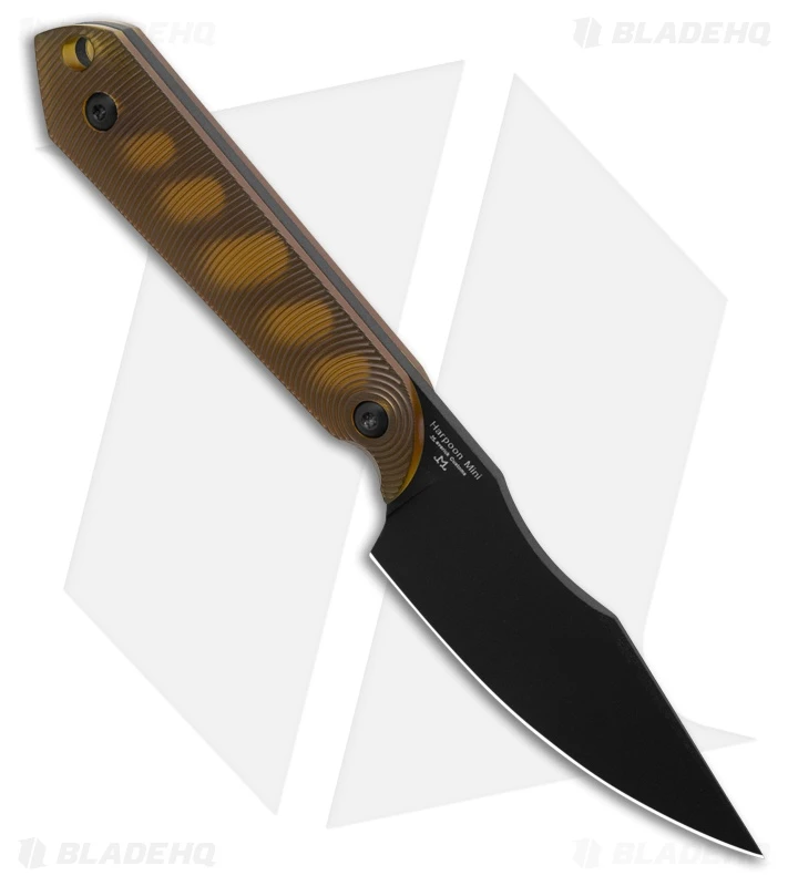 Kizer Maverick Customs Harpoon Mini Fixed Blade Knife Bronze PEI (3" Black SW) 2 Kizer Maverick Customs Harpoon Mini Fixed Blade Knife Bronze PEI (3" Black SW) - Image 2