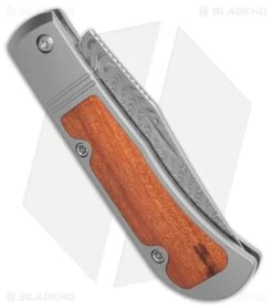 Kizer Trestle Slip Joint Folding Knife Ti + Mkuruti Wood (2.9" Dasmascus) -Knives Store Kizer Trestle Slip Joint Folding Knife Ti Mkuruti Wood 2in Damascus BHQ 220802 td side large