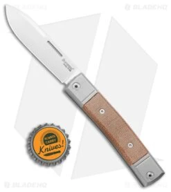 LionSteel BestMan 2 Traditional Slip Joint Knife Natural Micarta (2.875" Satin) -Knives Store LionSteel BestMan 2 DP Traditional SJ Natural Micarta Satin BHQ 109500 jr bottlecap large