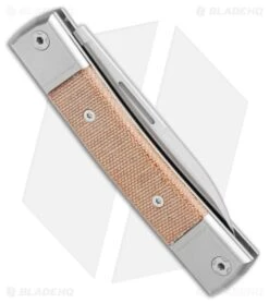 LionSteel BestMan 2 Traditional Slip Joint Knife Natural Micarta (2.875" Satin) -Knives Store LionSteel BestMan 2 DP Traditional SJ Natural Micarta Satin BHQ 109500 jr side large