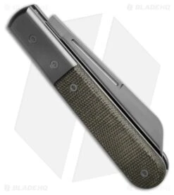 LionSteel DOM Wharncliffe Slip Joint Knife Green Micarta (3" Satin M390) -Knives Store LionSteel Dom Barlow Slip Joint Knife Green Canvas Micarta BHQ 193490 td side large