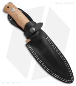 LionSteel T5 Fixed Blade Knife Natural Micarta (5" Satin) 5 LionSteel T5 Fixed Blade Knife Natural Micarta (5" Satin) -Knives Store LionSteel T5 Fixed Blade Knife Natural Micarta 5in Satin BHQ 218032 hd side large