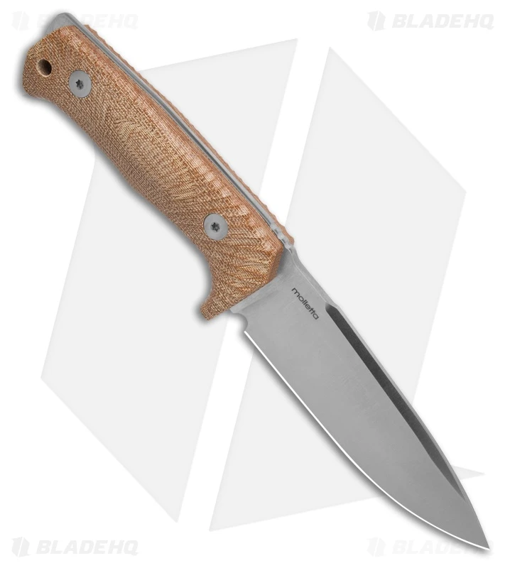 LionSteel T5 Fixed Blade Knife Natural Micarta (5" Satin) 2 LionSteel T5 Fixed Blade Knife Natural Micarta (5" Satin) - Image 2