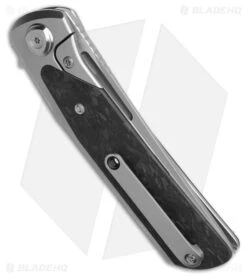 Liong Mah Design Warrior 3 Frame Lock Knife Marble Carbon Fiber (3.5" Satin) 5 Liong Mah Design Warrior 3 Frame Lock Knife Marble Carbon Fiber (3.5" Satin) -Knives Store Liong Mah Design Warrior 3 Frame Lock Knife Marble Carbon Fiber 3in Satin BHQ 222755 td side large