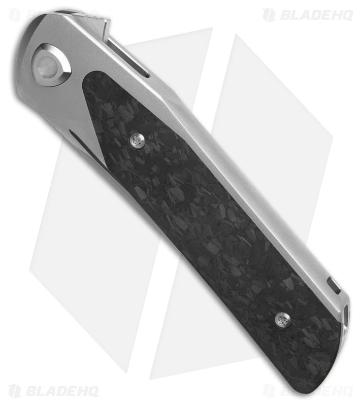Liong Mah Design Warrior 3 Frame Lock Knife Marble Carbon Fiber (3.5" Satin) 2 Liong Mah Design Warrior 3 Frame Lock Knife Marble Carbon Fiber (3.5" Satin) - Image 2