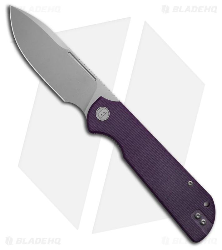 Liong Mah Design Binary Liner Lock Knife Purple G-10 (3.75" Stonewash) 1 Liong Mah Design Binary Liner Lock Knife Purple G-10 (3.75" Stonewash)