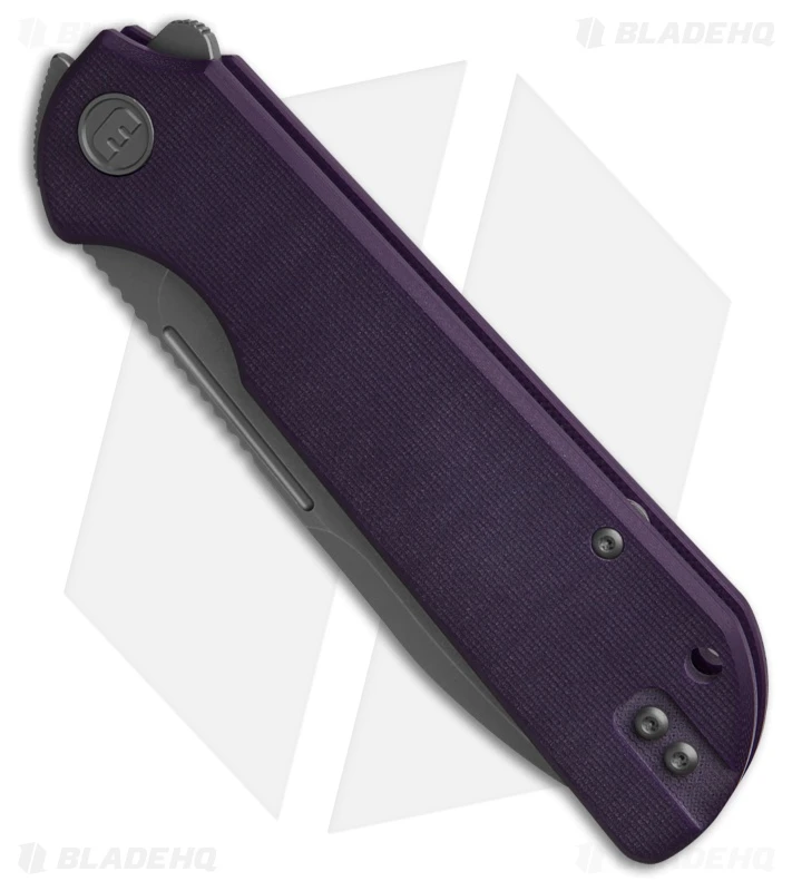 Liong Mah Design Binary Liner Lock Knife Purple G-10 (3.75" Stonewash) 2 Liong Mah Design Binary Liner Lock Knife Purple G-10 (3.75" Stonewash) - Image 2