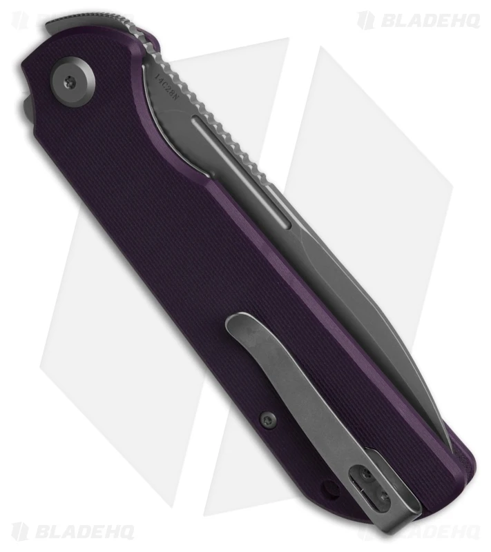 Liong Mah Design Binary Liner Lock Knife Purple G-10 (3.75" Stonewash) 3 Liong Mah Design Binary Liner Lock Knife Purple G-10 (3.75" Stonewash) - Image 3