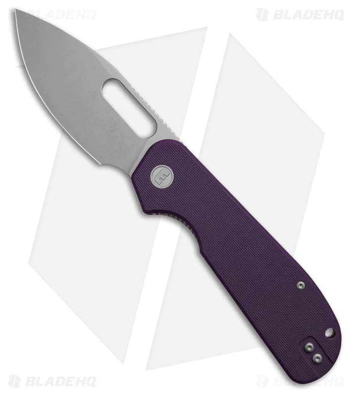 Liong Mah Design EFD Liner Lock Knife Purple G-10 (3.5" Stonewash) 1 Liong Mah Design EFD Liner Lock Knife Purple G-10 (3.5" Stonewash)