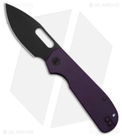 Liong Mah Design EFD Liner Lock Knife Purple G-10 (3.5" Black SW)
