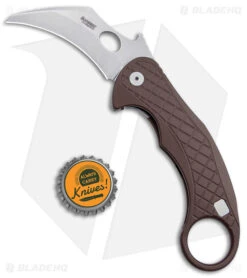 LionSteel Emerson L.E.One Karambit Folding Knife Brown Al (3.25" SW MagnaCut) -Knives Store Lionsteel Emerson Leone Integral Folding Karambit FL Brown SW BHQ 146944 jr bottlecap large