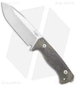 LionSteel T6 Hunting Fixed Blade Knife Green Micarta (6" Satin)